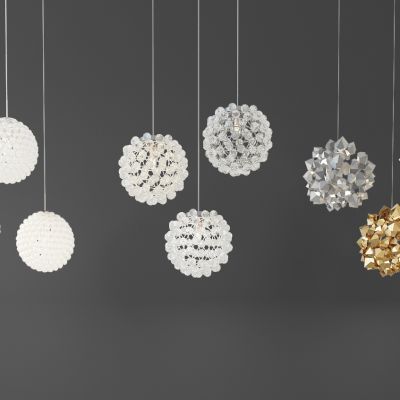 现代时尚球形水晶吊灯组合