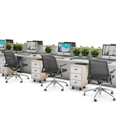 现代工位办公桌椅