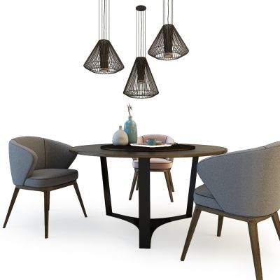 现代餐桌椅组合