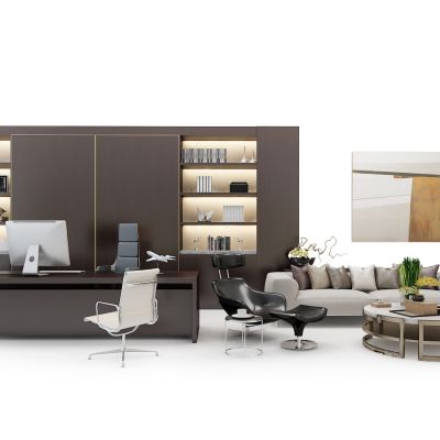 现代班台老板台