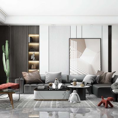 现代简约风格客厅沙发