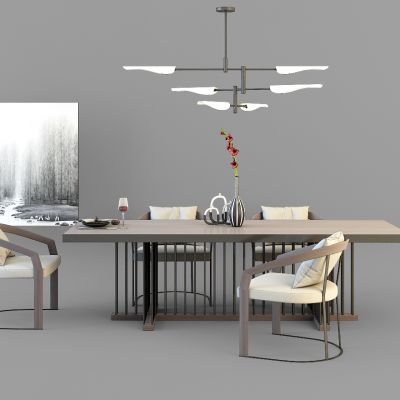 现代餐桌椅组合