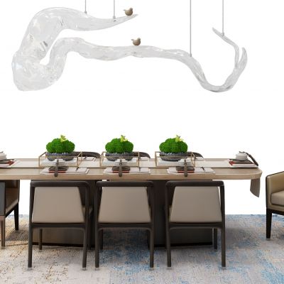 现代餐桌椅组合吊灯
