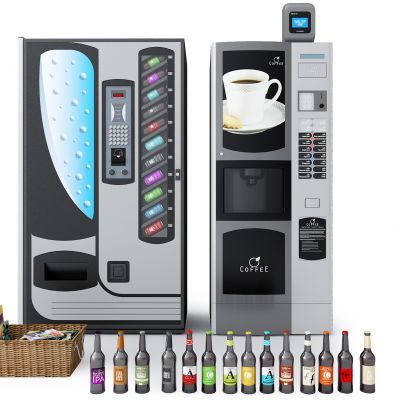 现代饮料咖啡自动售卖机