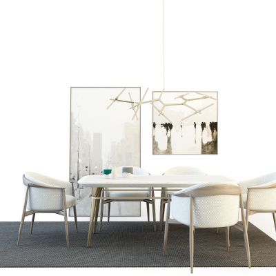 现代餐桌椅组合