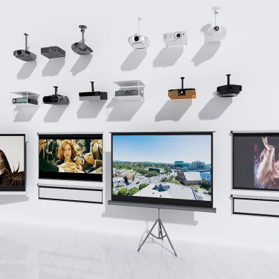 现代投影仪，投影幕布，壁挂投影仪，落地投影仪支架，会议室投影仪，家庭客厅投影仪