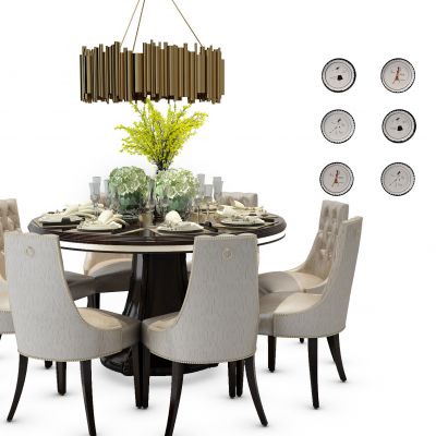 欧式美式餐桌椅组合