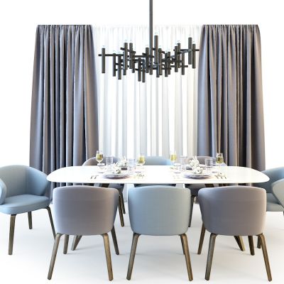 现代餐桌椅组合