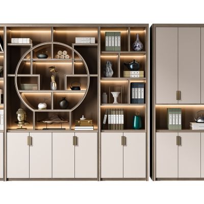 新中式书柜组合
