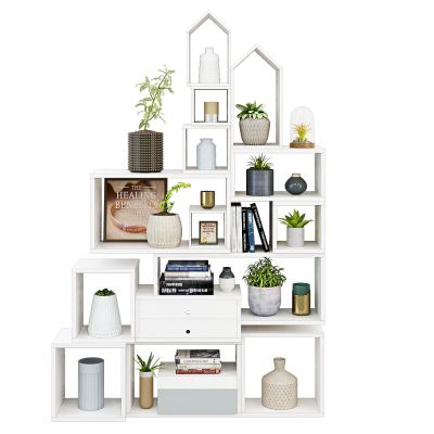 现代隔板摆件陈设