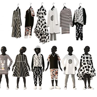 现代童装童装模特