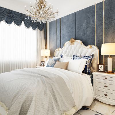 简欧式美式法式卧室双人床