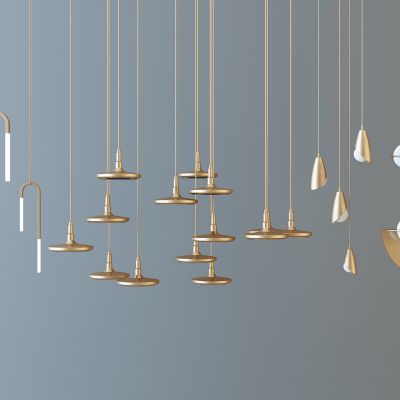 现代金属吊灯组合