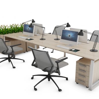 现代办公桌工位