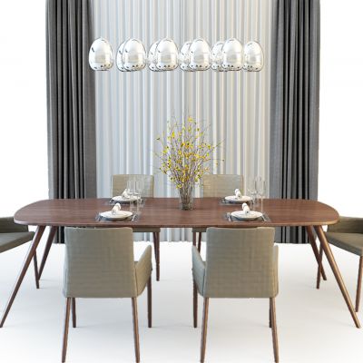 现代餐桌椅组合