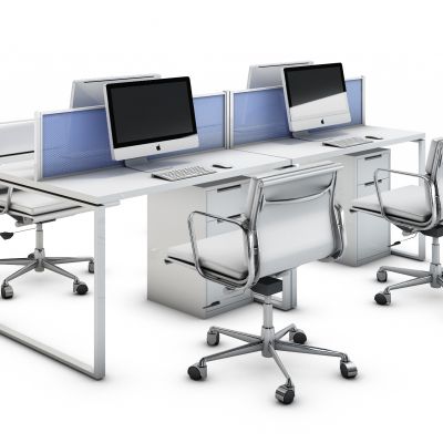 现代办公桌工位