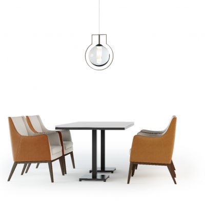 现代餐桌椅组合