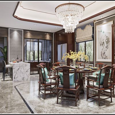 新中式古典家具餐厅