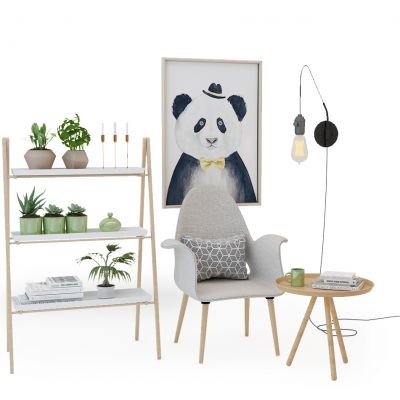 现代休闲椅花架