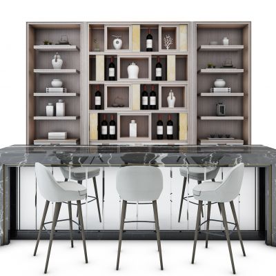 现代吧台酒柜