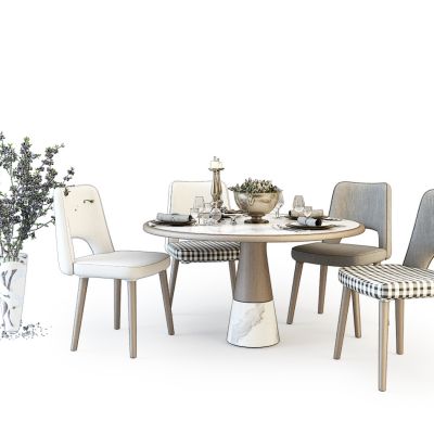 现代餐桌椅组合