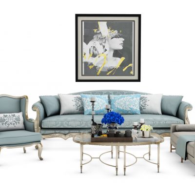 欧式沙发茶几组合