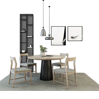 现代餐桌椅组合