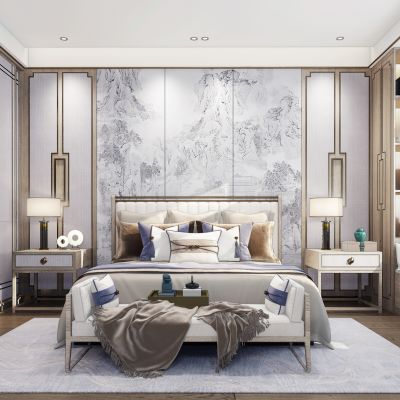 新中式样板间卧室