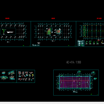 三角形钢桁架仓库施工图