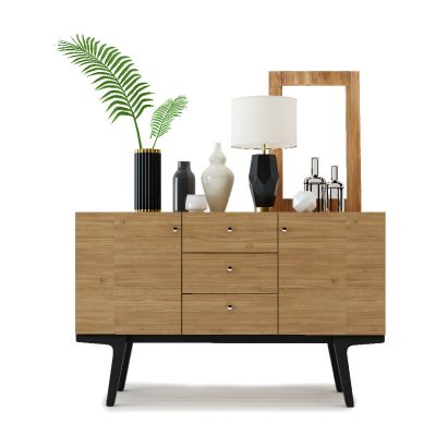 现代边柜及装饰