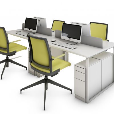 现代办公桌工位
