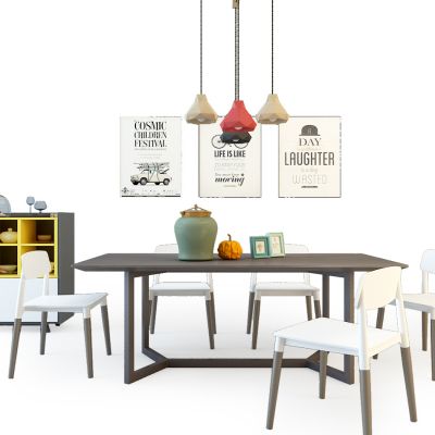 现代餐桌椅组合