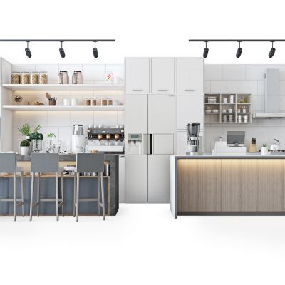 现代水吧台咖啡台