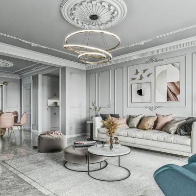 后现代简欧式法式客厅