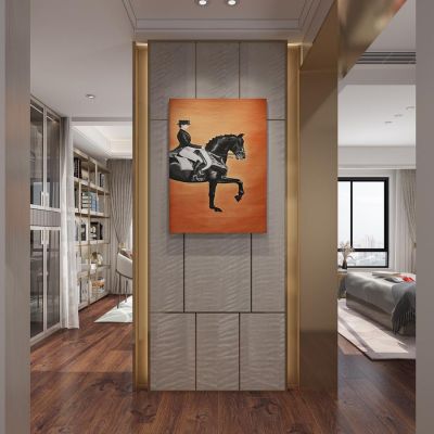 新中式简欧式轻奢玄关卧室