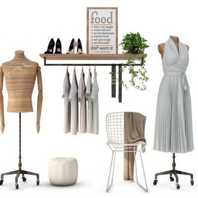 现代服装衣服模特鞋子