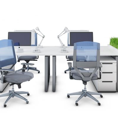 现代办公工位办公椅3D模型