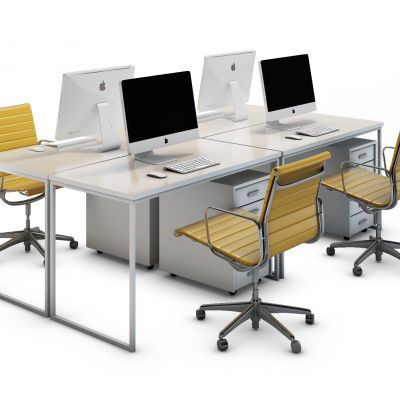现代办公桌工位