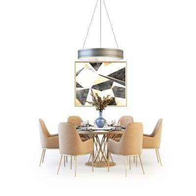 现代餐桌椅组合