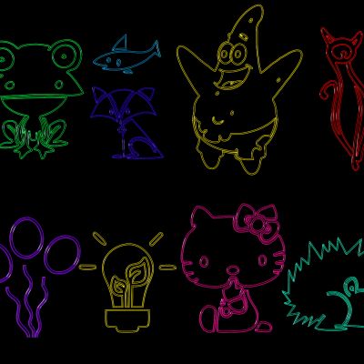 现代咖啡厅餐厅酒吧夜店霓虹灯管彩灯