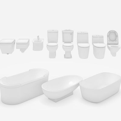 现代马桶浴缸组合