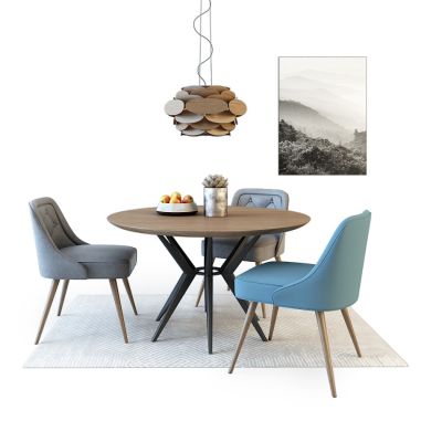 现代餐桌椅组合