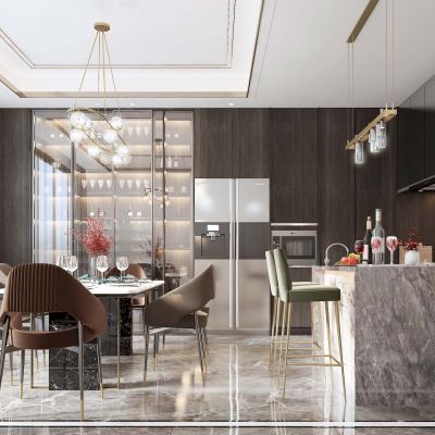 现代餐厅厨房