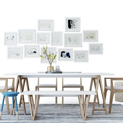 北欧现代餐桌椅