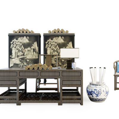 现代书桌椅组合