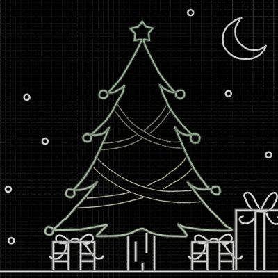 现代咖啡厅餐厅酒吧圣诞树霓虹灯管彩灯