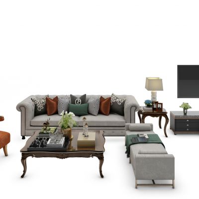 欧式沙发茶几组合