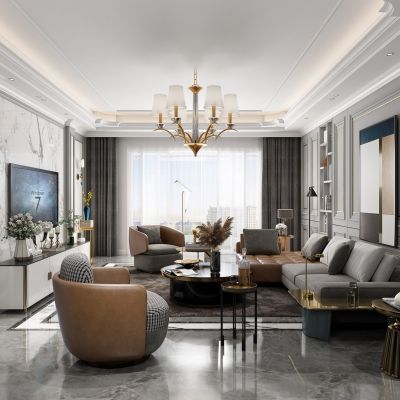 简欧式轻奢客厅