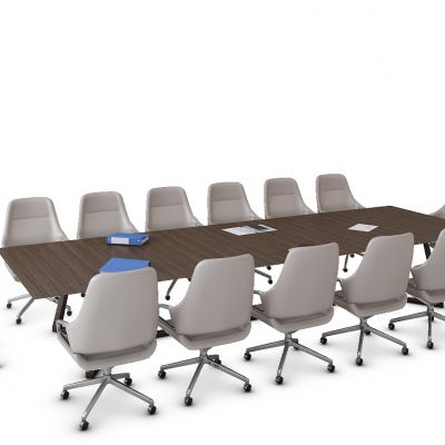 现代会议桌椅3D模型