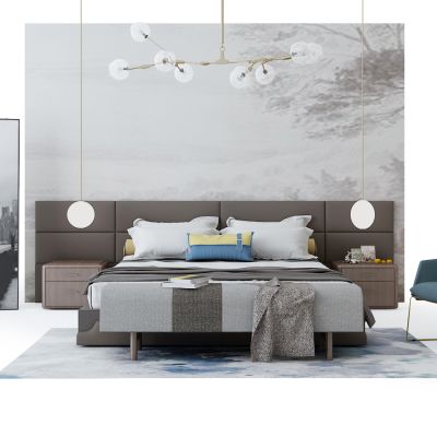 北欧床床椅子吊灯组合副本